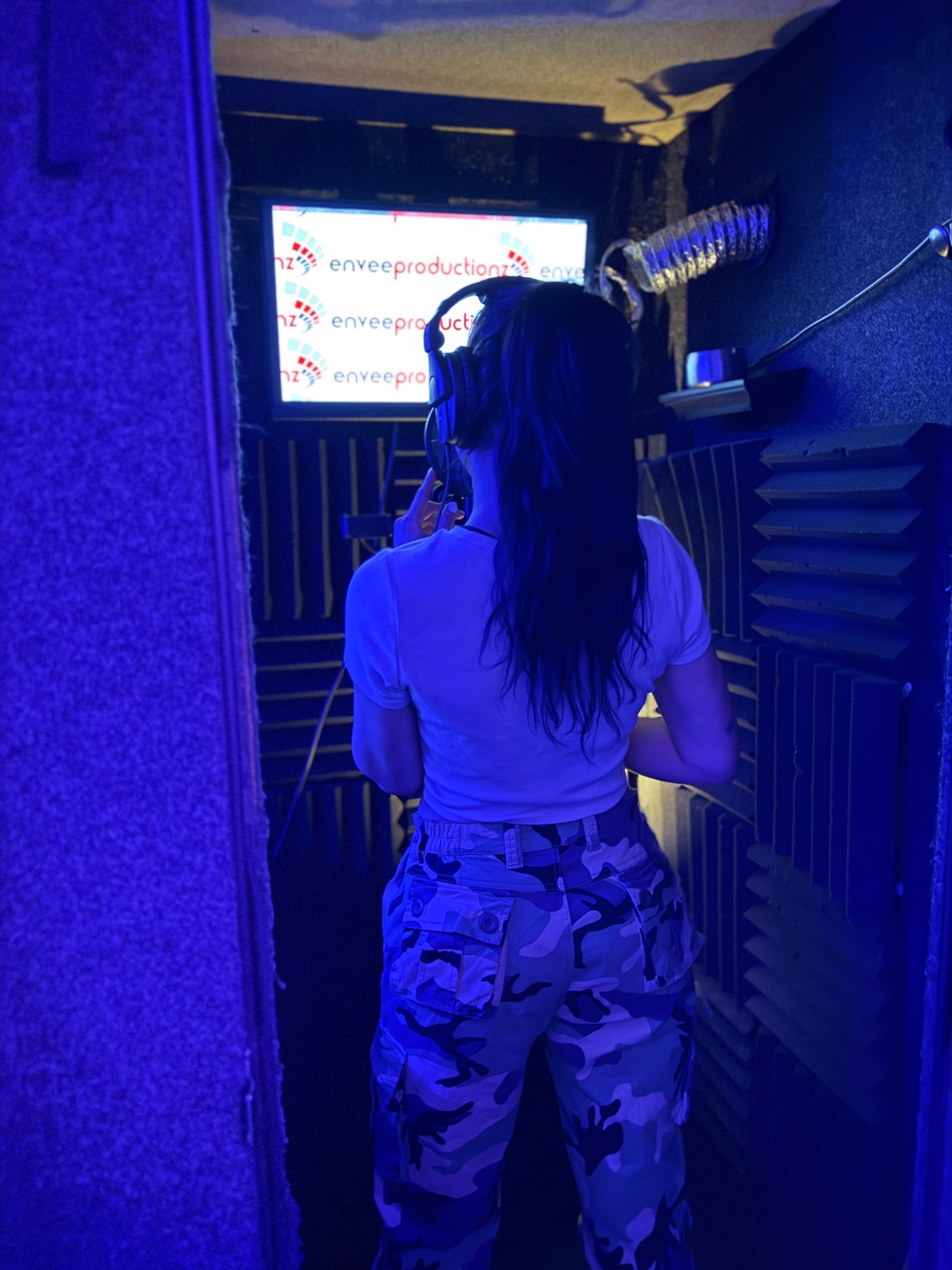 HXNA recording in the vocal booth